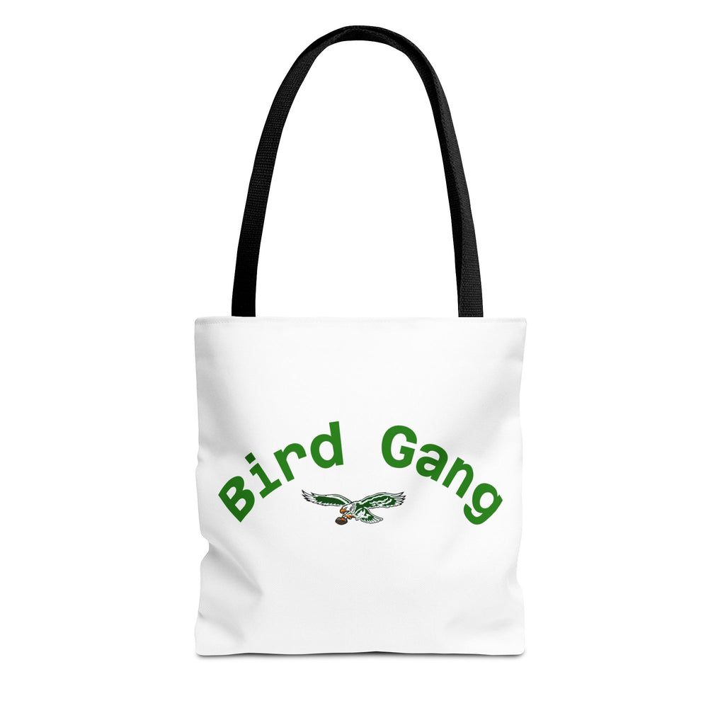 Bird Gang Tote Bag — Cute Green Bird Graphic Canvas Tote