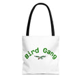 Bird Gang Tote Bag — Cute Green Bird Graphic Canvas Tote