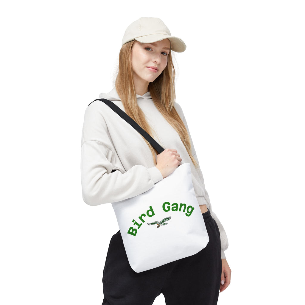Bird Gang Tote Bag — Cute Green Bird Graphic Canvas Tote