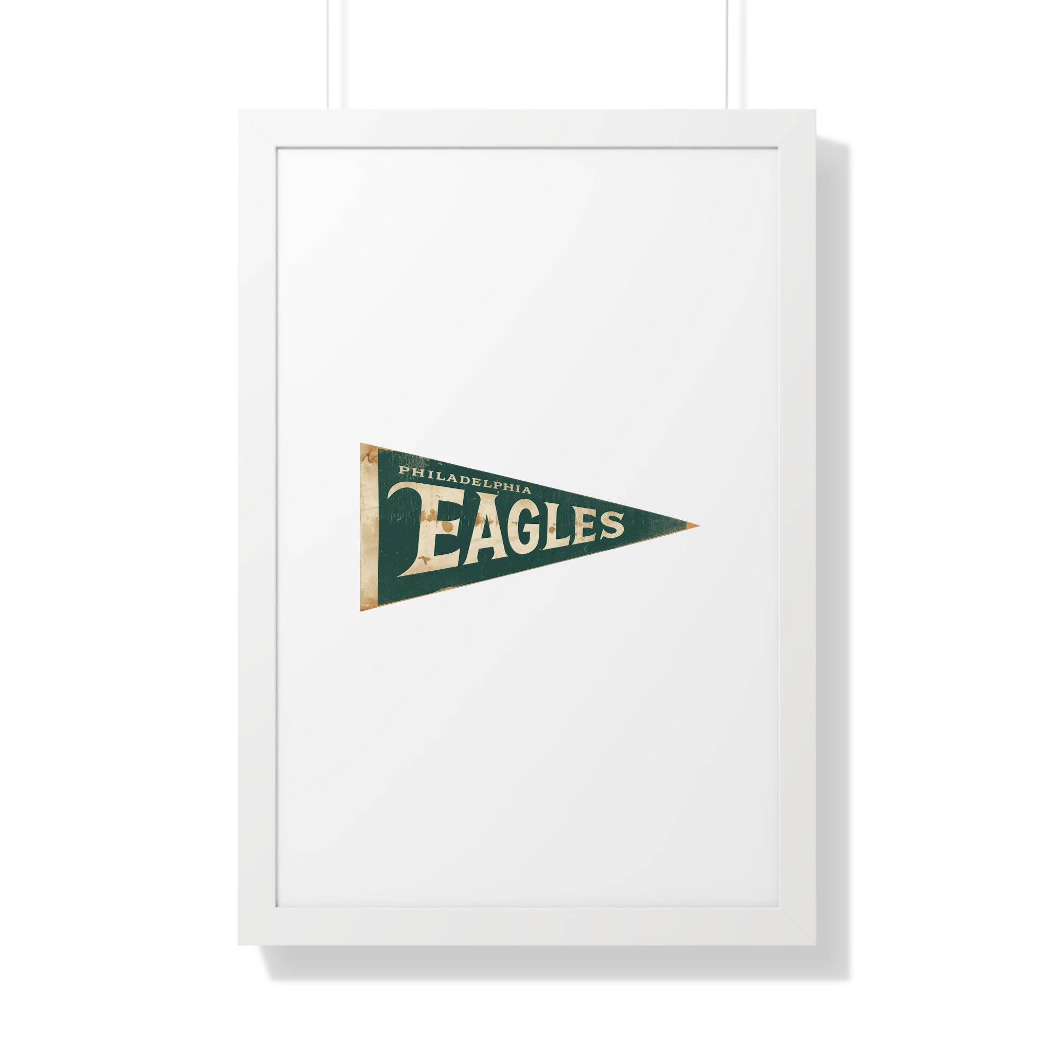 Philadelphia Birds Framed Poster — Vintage Philadelphia Eagles Pennant Wall Art