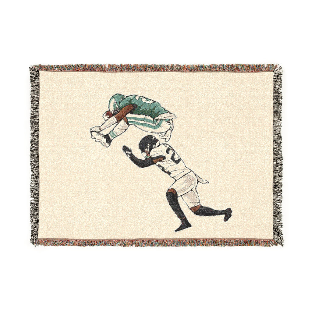 Woven Blanket — Vintage football Runner Throw