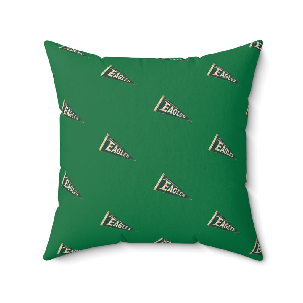 Eagles Pennant Pattern Throw Pillow — Team/Eagles Fan Decorative Accent