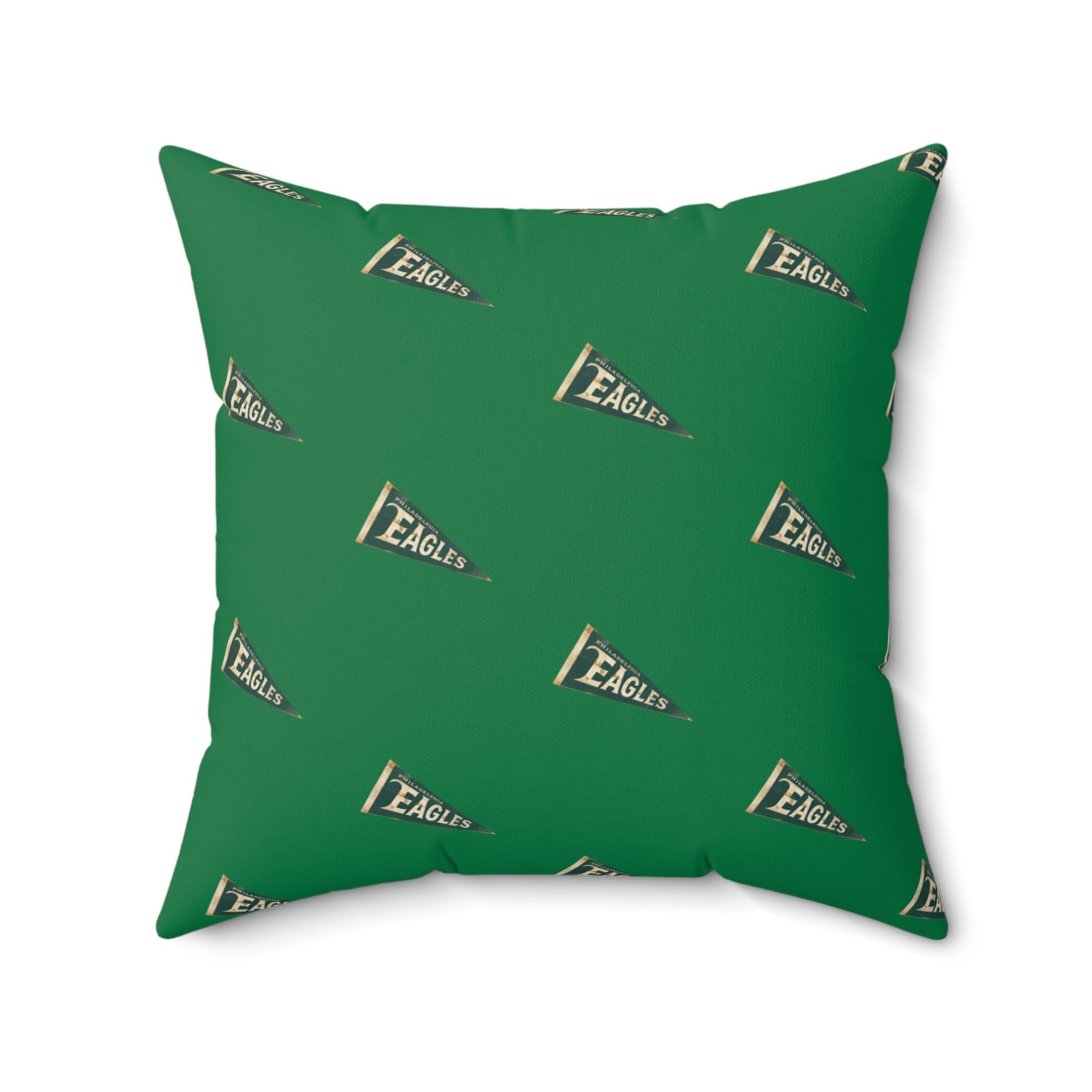 Eagles Pennant Pattern Throw Pillow — Team/Eagles Fan Decorative Accent