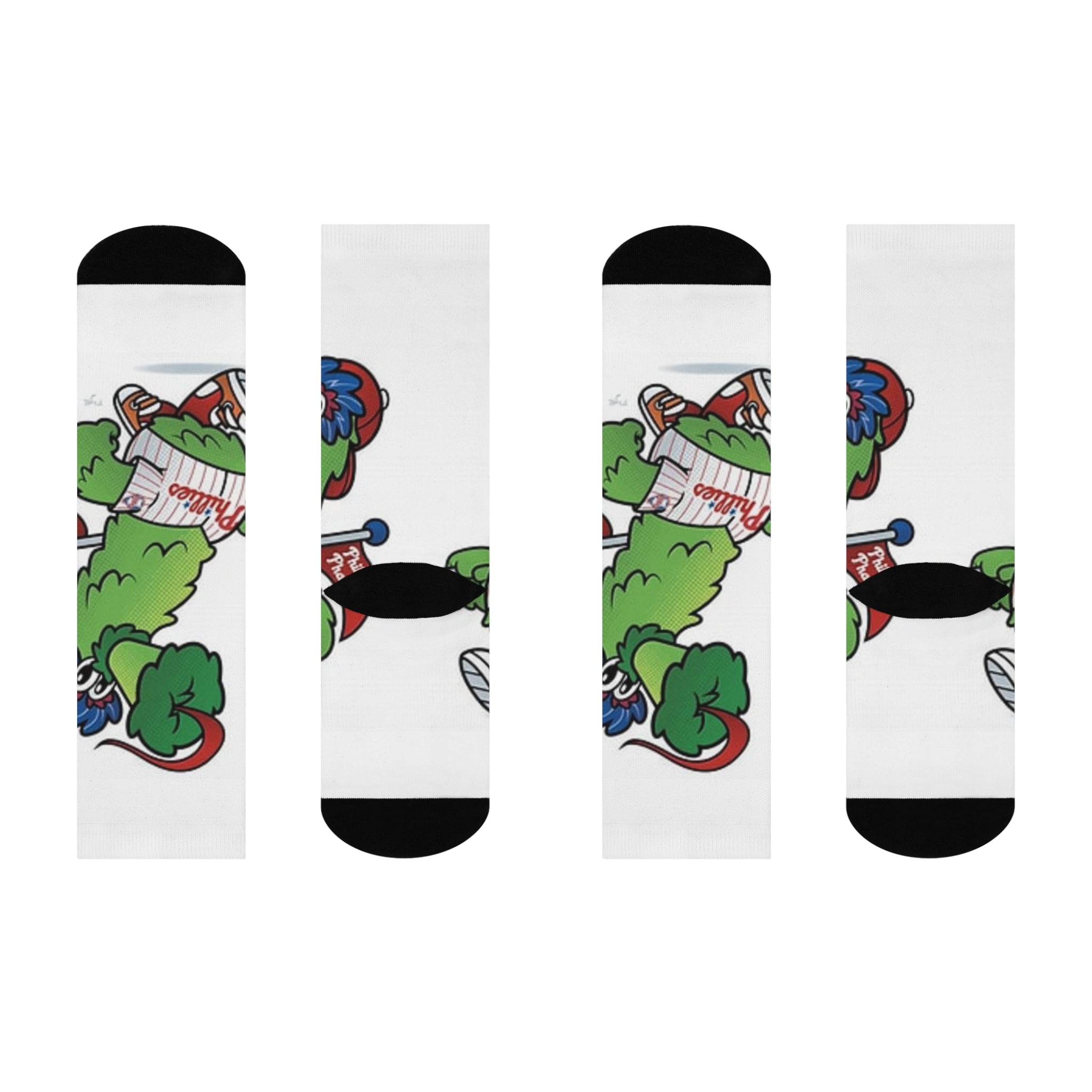 Baseball Mascot Crew Socks — Cushioned Sports Fan Socks