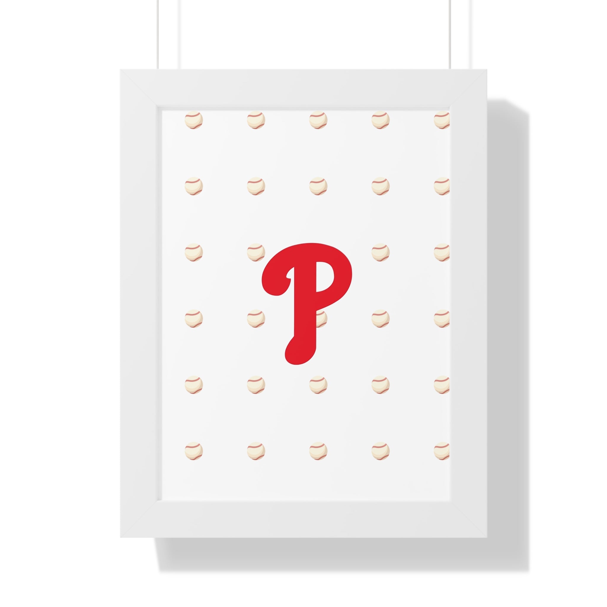 Philadelphia Phils  Framed Poster — Minimalist Red 'P' Wall Art