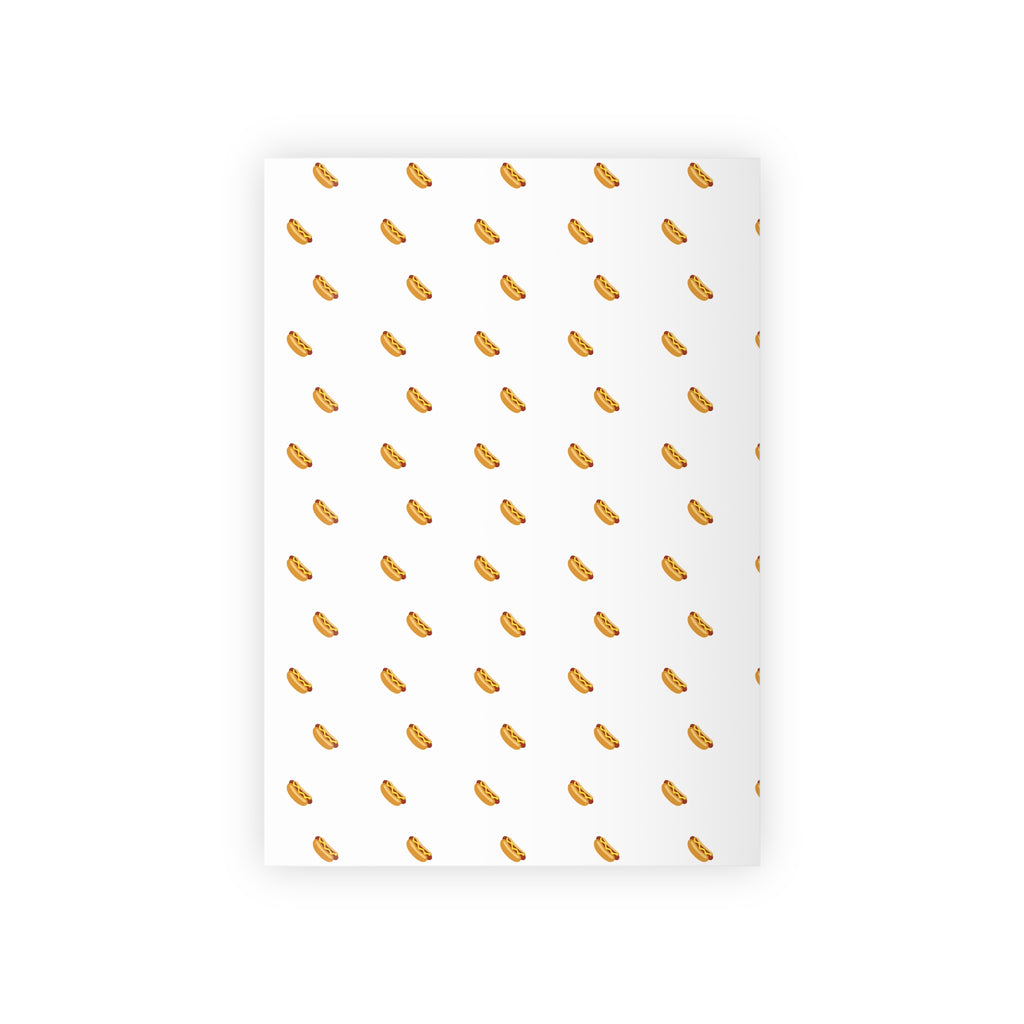 HOT DOG Wrapping Paper Roll — Minimal White Pattern with hotdog Fun  Gift Wrap