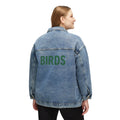 Denim Jacket — BIRDS Green Back Print