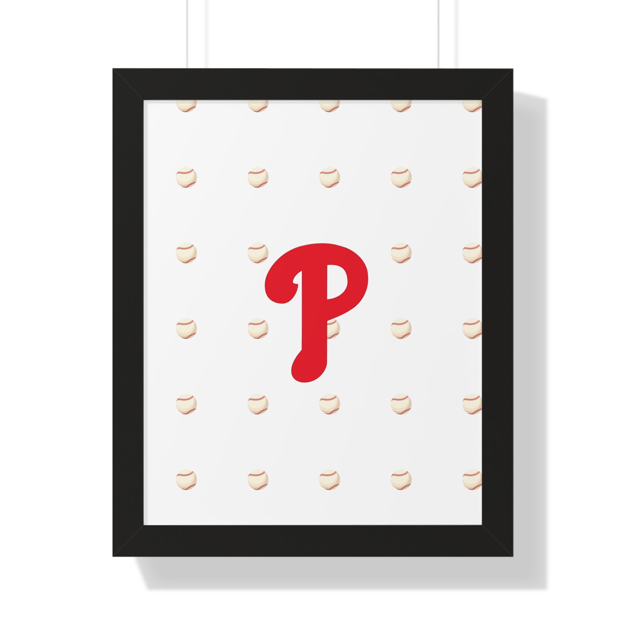 Philadelphia Phils  Framed Poster — Minimalist Red 'P' Wall Art