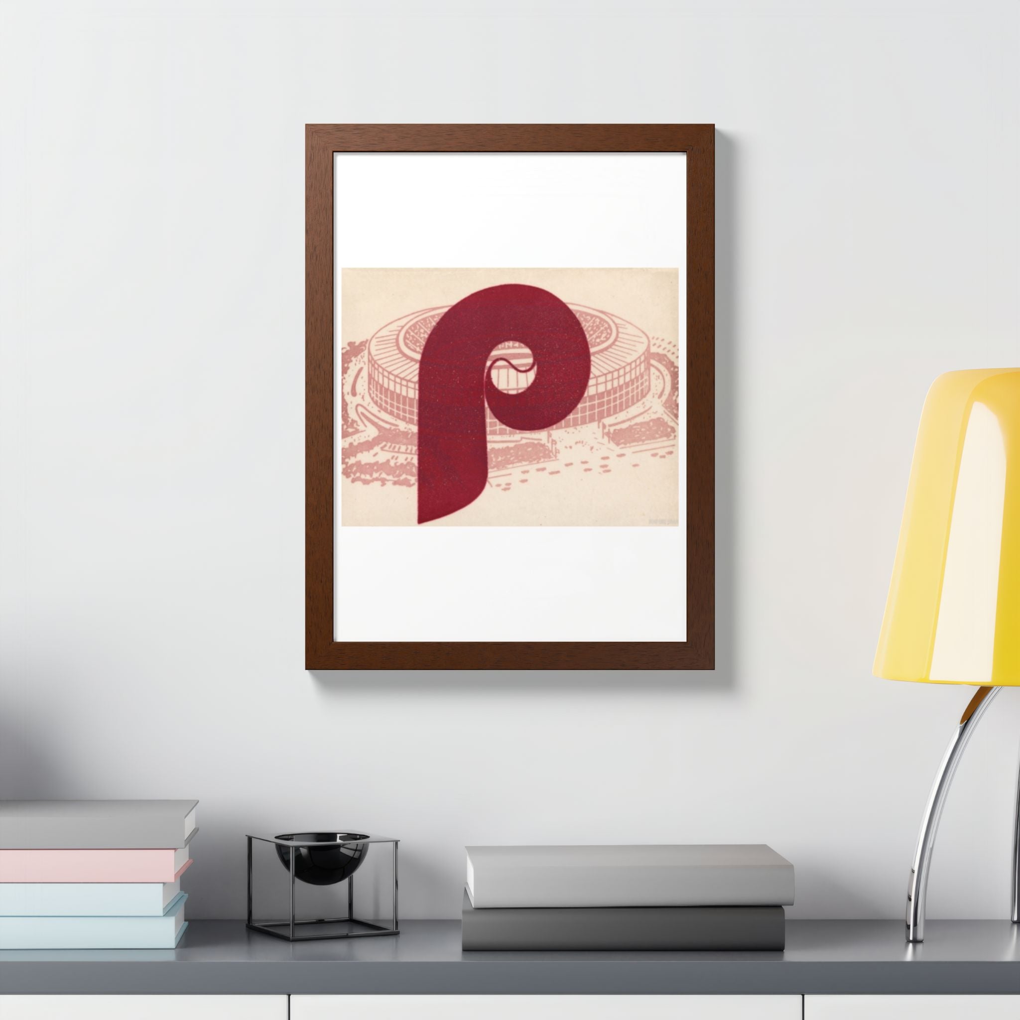Retro Philadelphia Phillies Logo Framed Poster