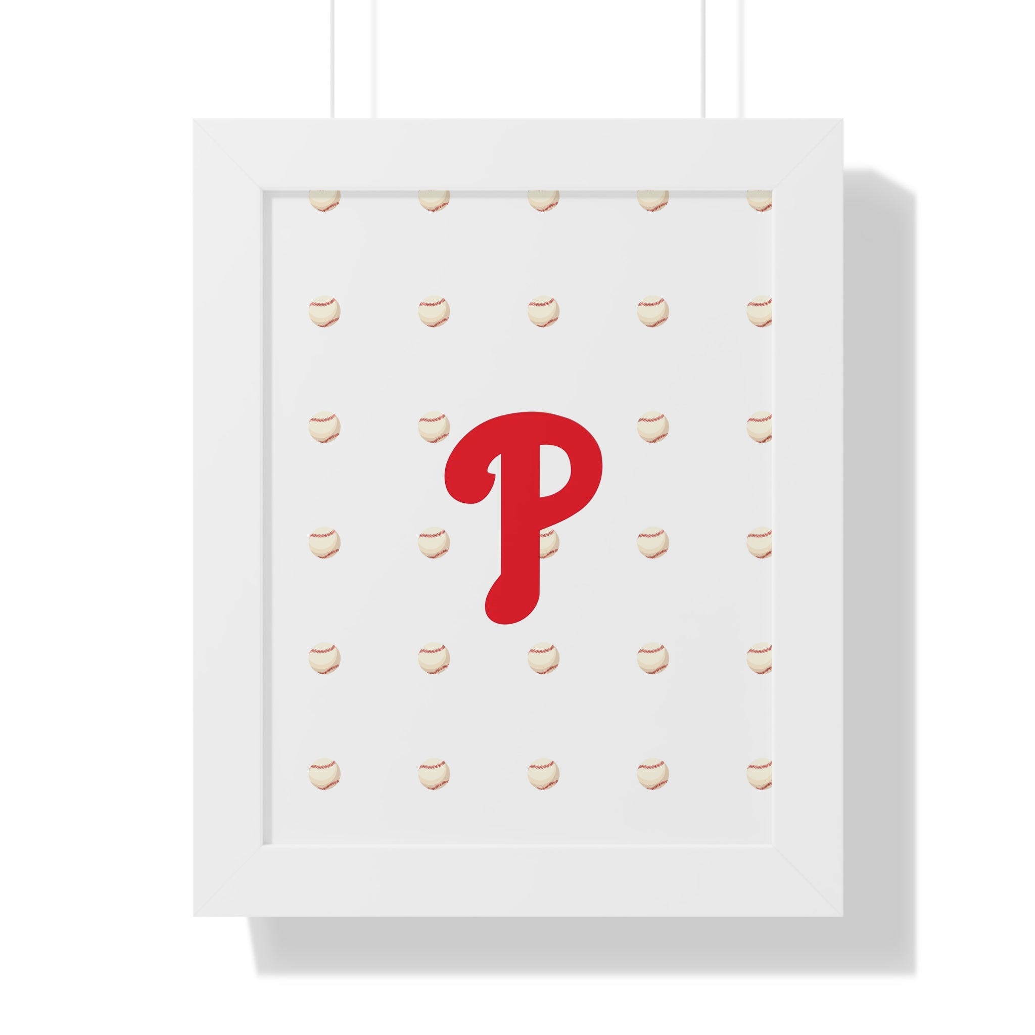 Philadelphia Phils  Framed Poster — Minimalist Red 'P' Wall Art