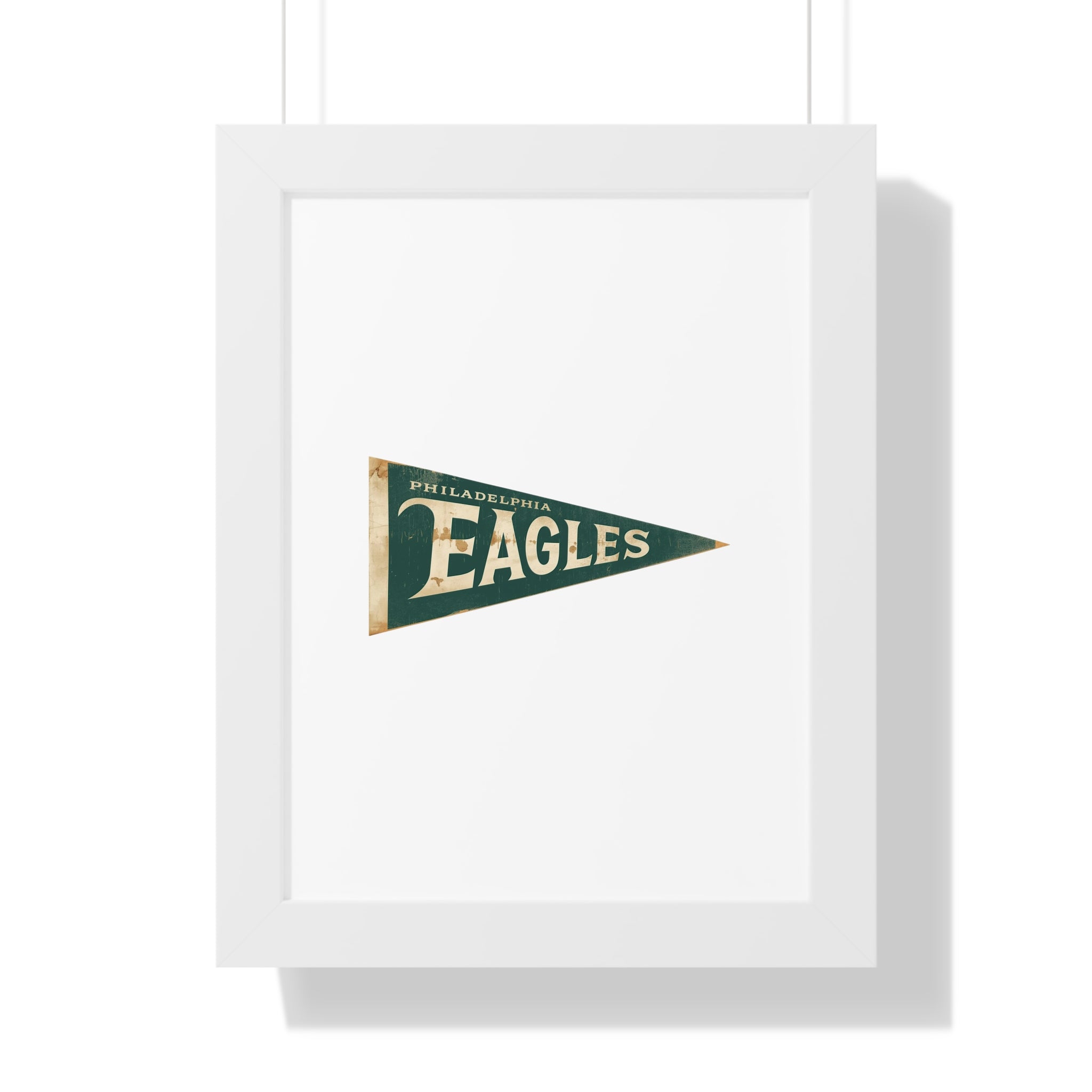Philadelphia Birds Framed Poster — Vintage Philadelphia Eagles Pennant Wall Art