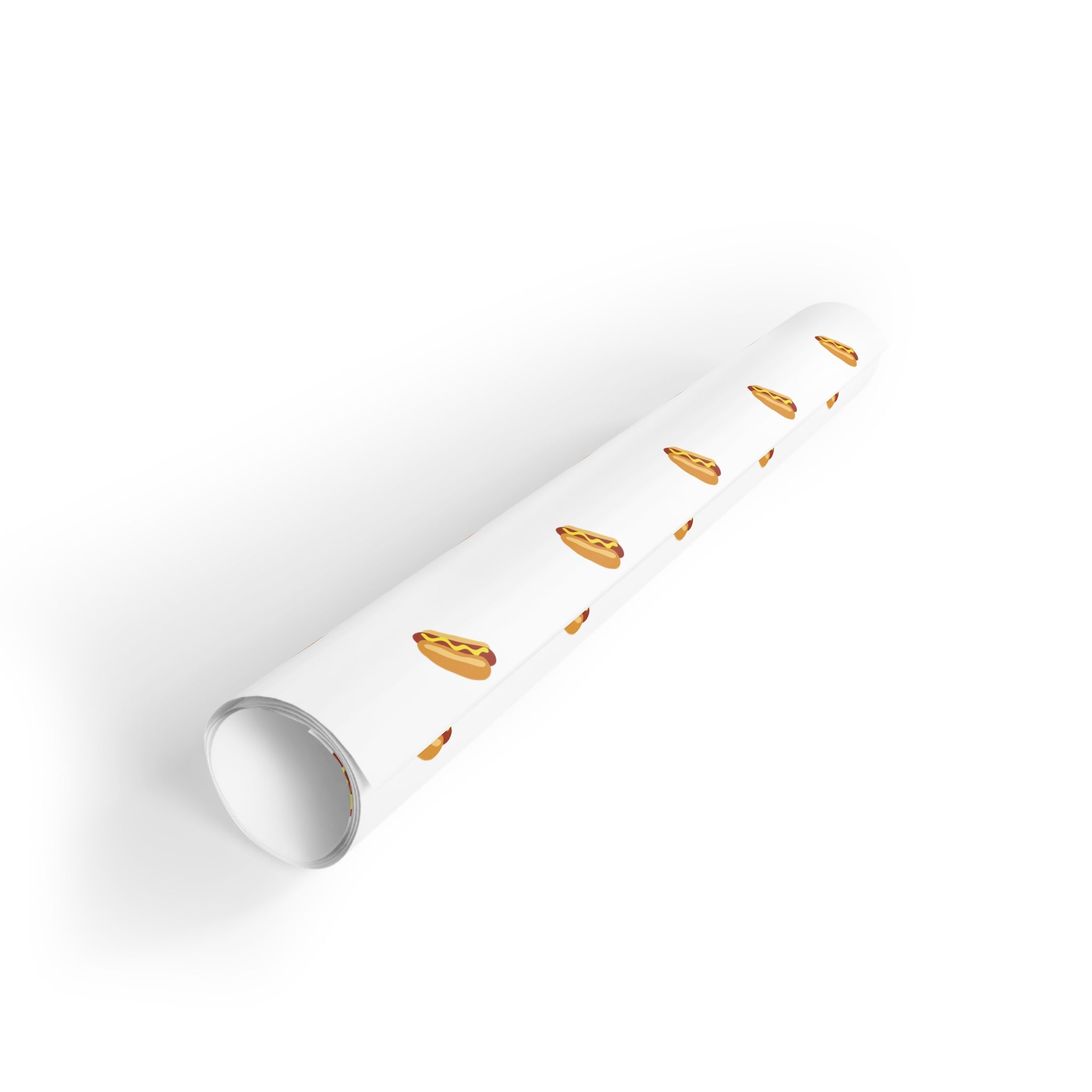 HOT DOG Wrapping Paper Roll — Minimal White Pattern with hotdog Fun  Gift Wrap