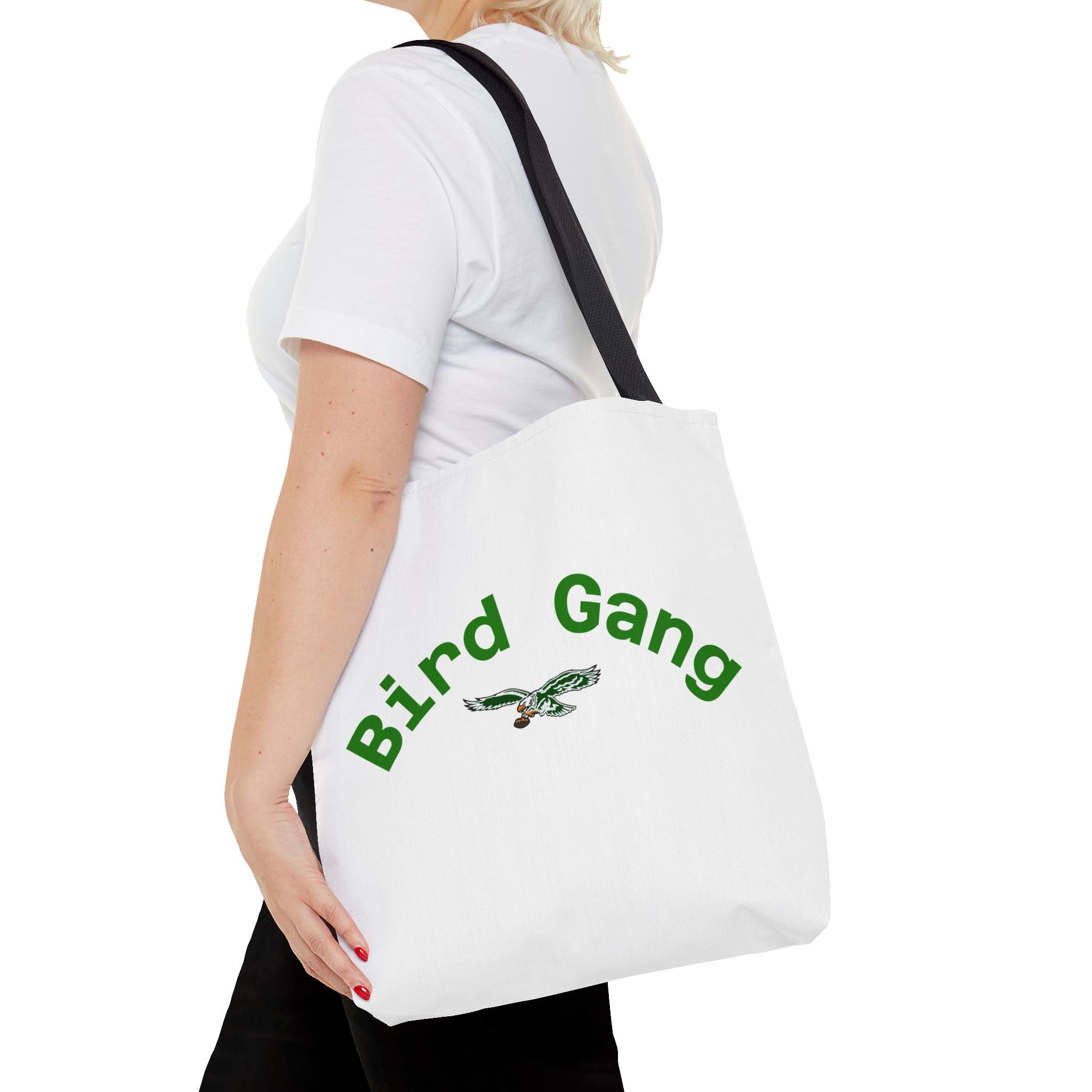 Bird Gang Tote Bag — Cute Green Bird Graphic Canvas Tote
