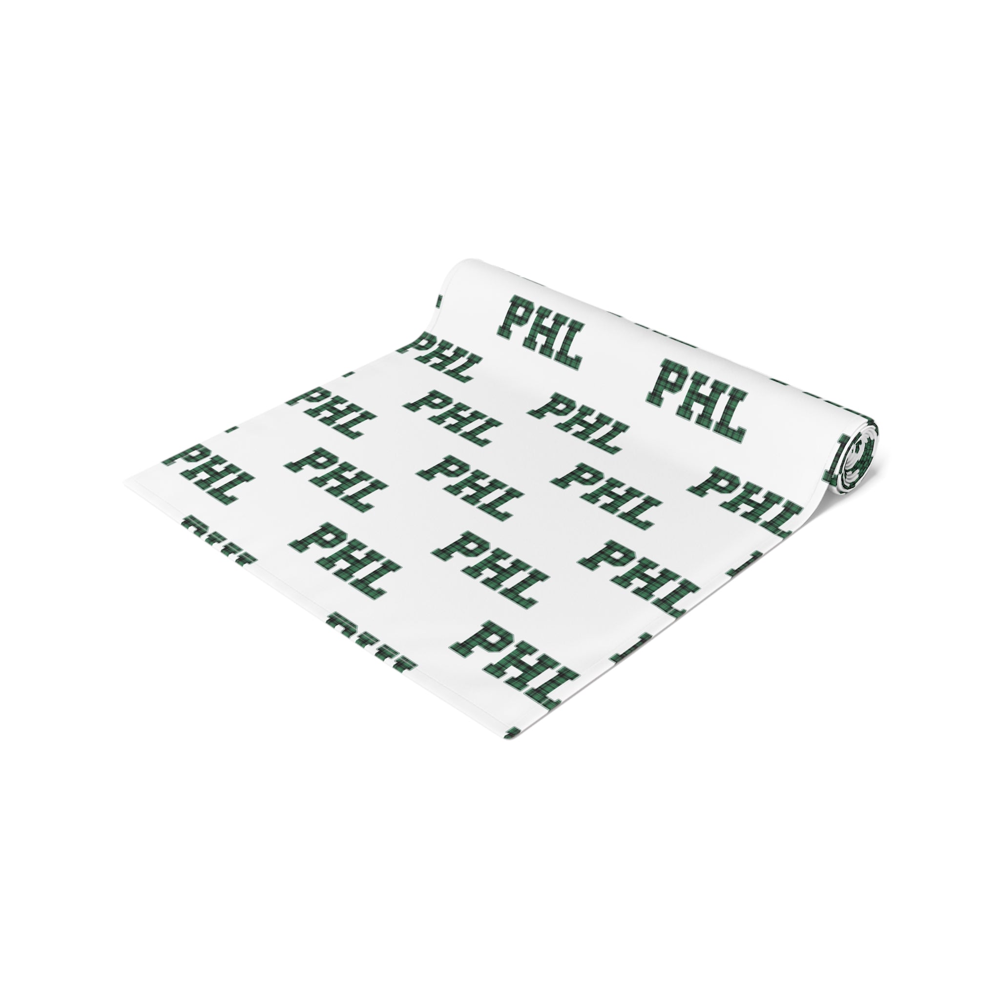 PHL Patterned Table Runner — City Initials Cotton-Poly Dining Decor