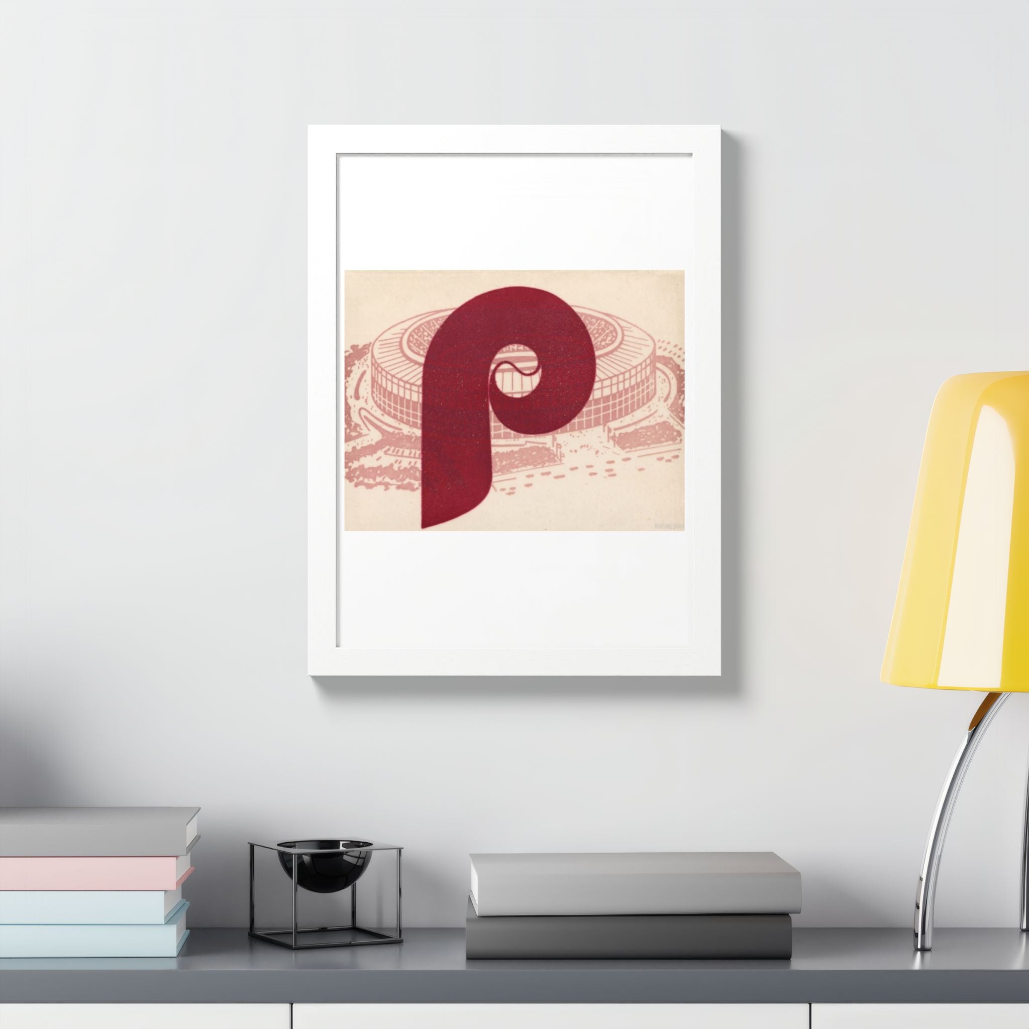 Retro Philadelphia Phillies Logo Framed Poster