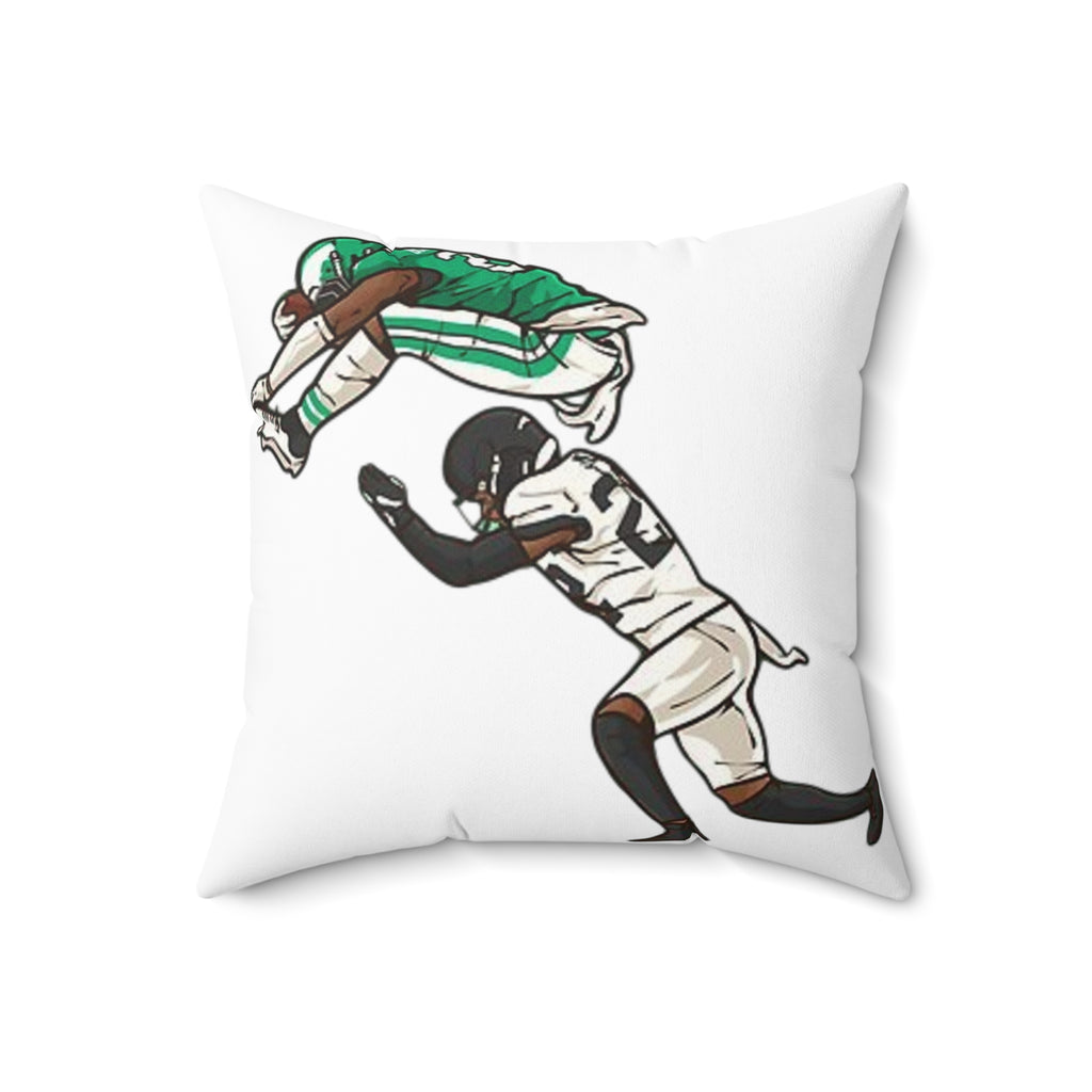 Birds Football hurdle Pillow — Throwing Gator Mascot Sports Cushion