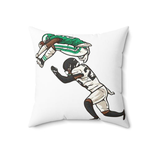 Birds Football hurdle Pillow — Throwing Gator Mascot Sports Cushion