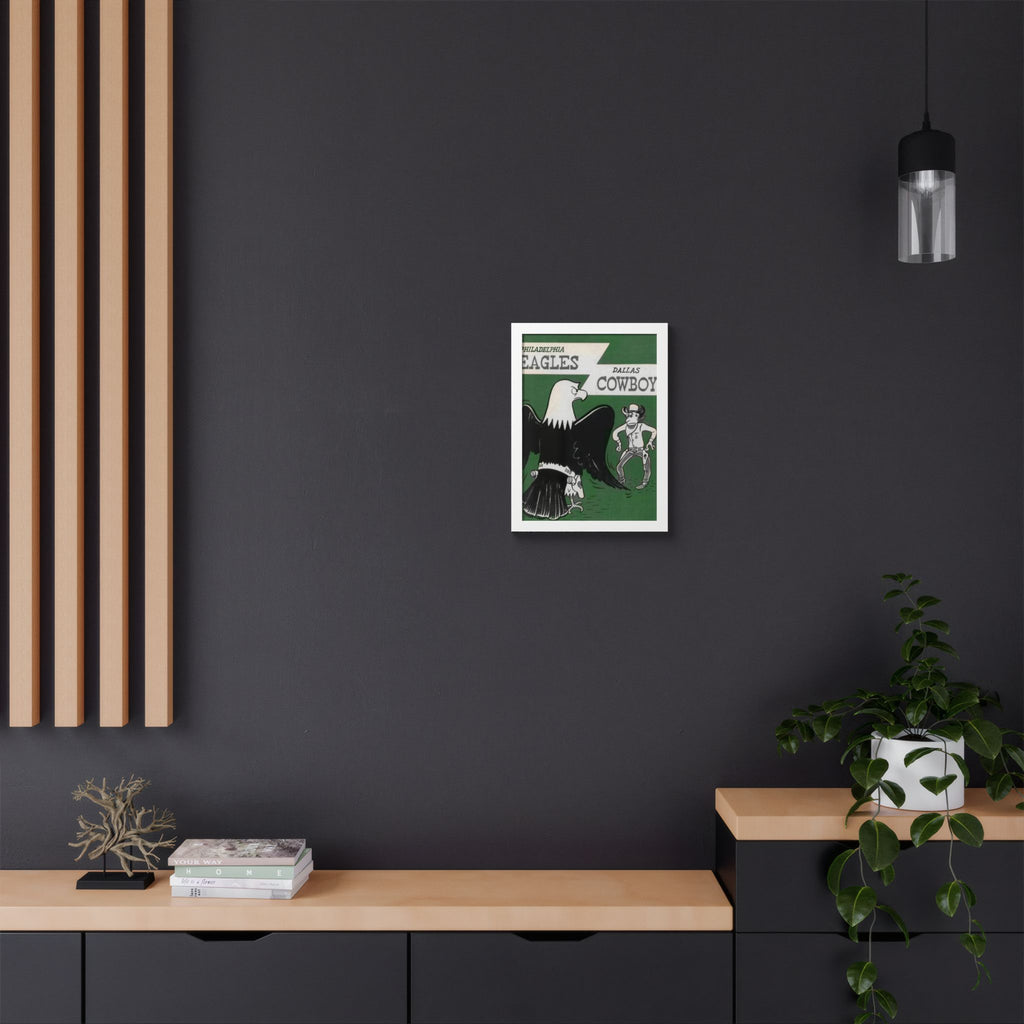 Vintage Eagles Dallas Framed Poster — Vintage Philadelphia Eagles vs Dallas Cowboys Game Art