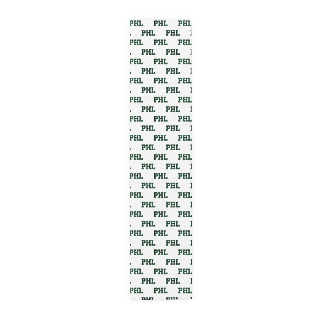 PHL Patterned Table Runner — City Initials Cotton-Poly Dining Decor