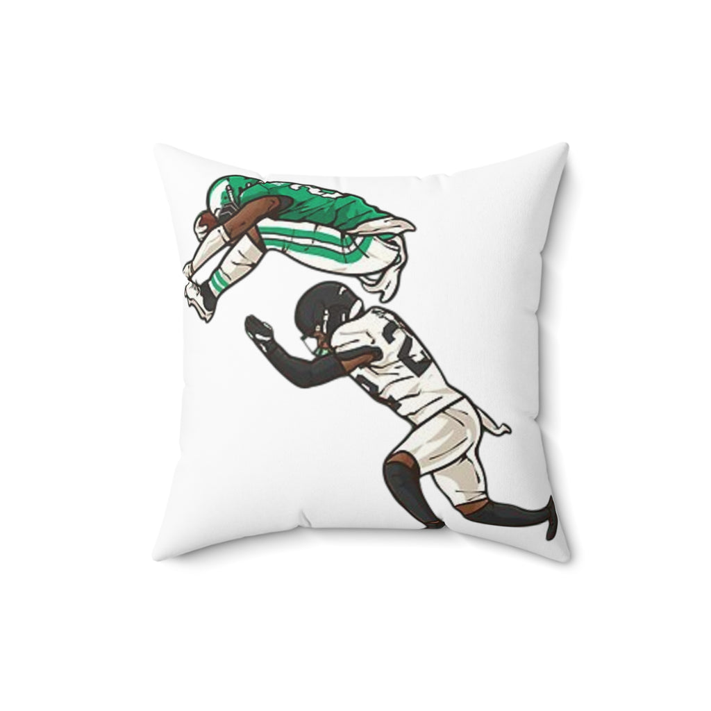 Birds Football hurdle Pillow — Throwing Gator Mascot Sports Cushion