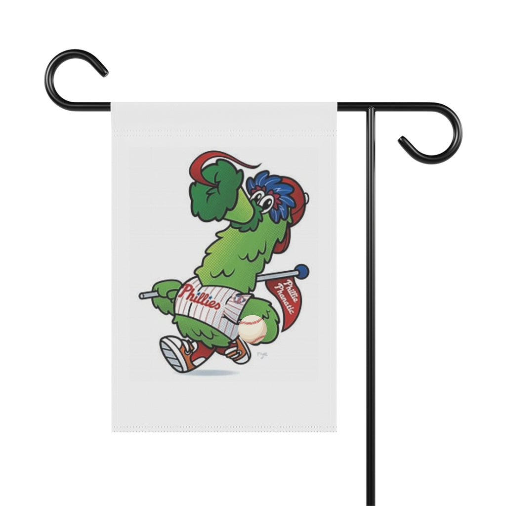 Phillies Mascot baseball Garden Flag - Playful Philly Phanatic Yard Banner
