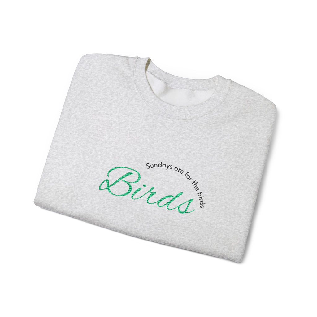 Birds Quote Crewneck Sweatshirt — 'Birds' Script Design, Cozy Nature-Inspired Pullover