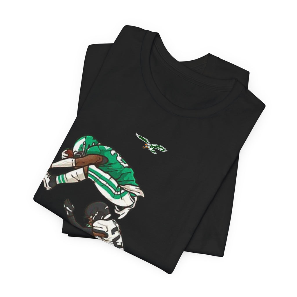 Eagles Tackle Graphic Tee — Vintage NFL-Style Game Moment