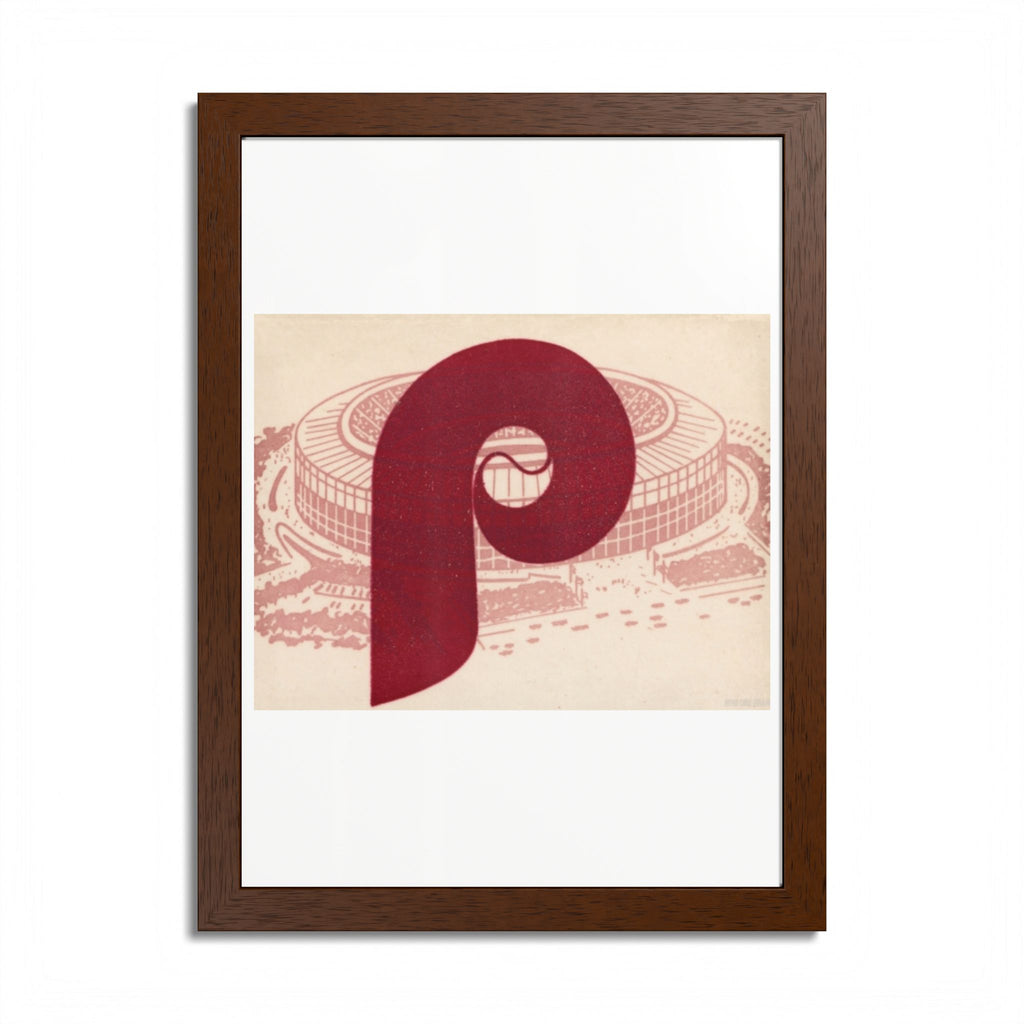 Retro Philadelphia Phillies Logo Framed Poster