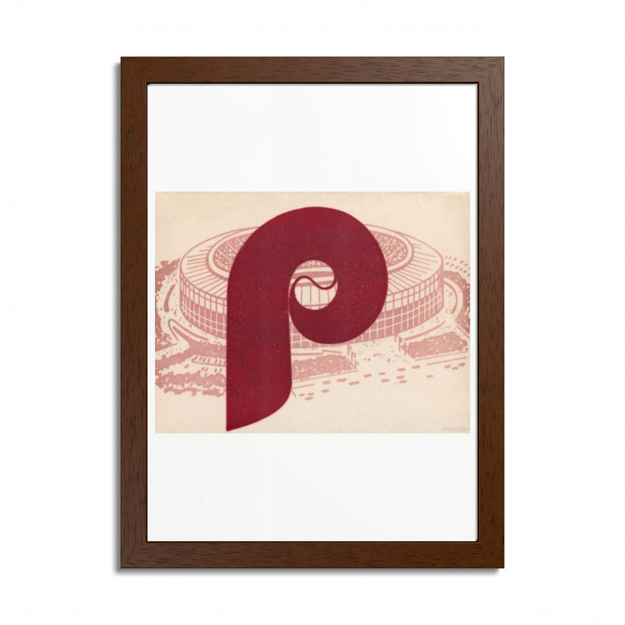 Retro Philadelphia Phillies Logo Framed Poster