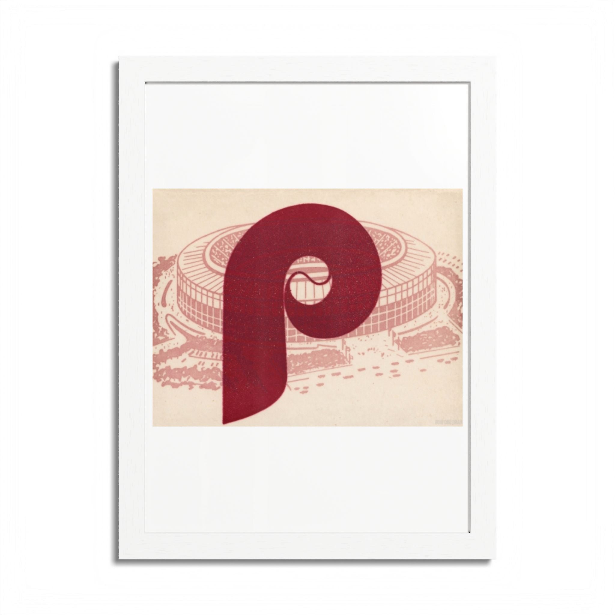 Retro Philadelphia Phillies Logo Framed Poster