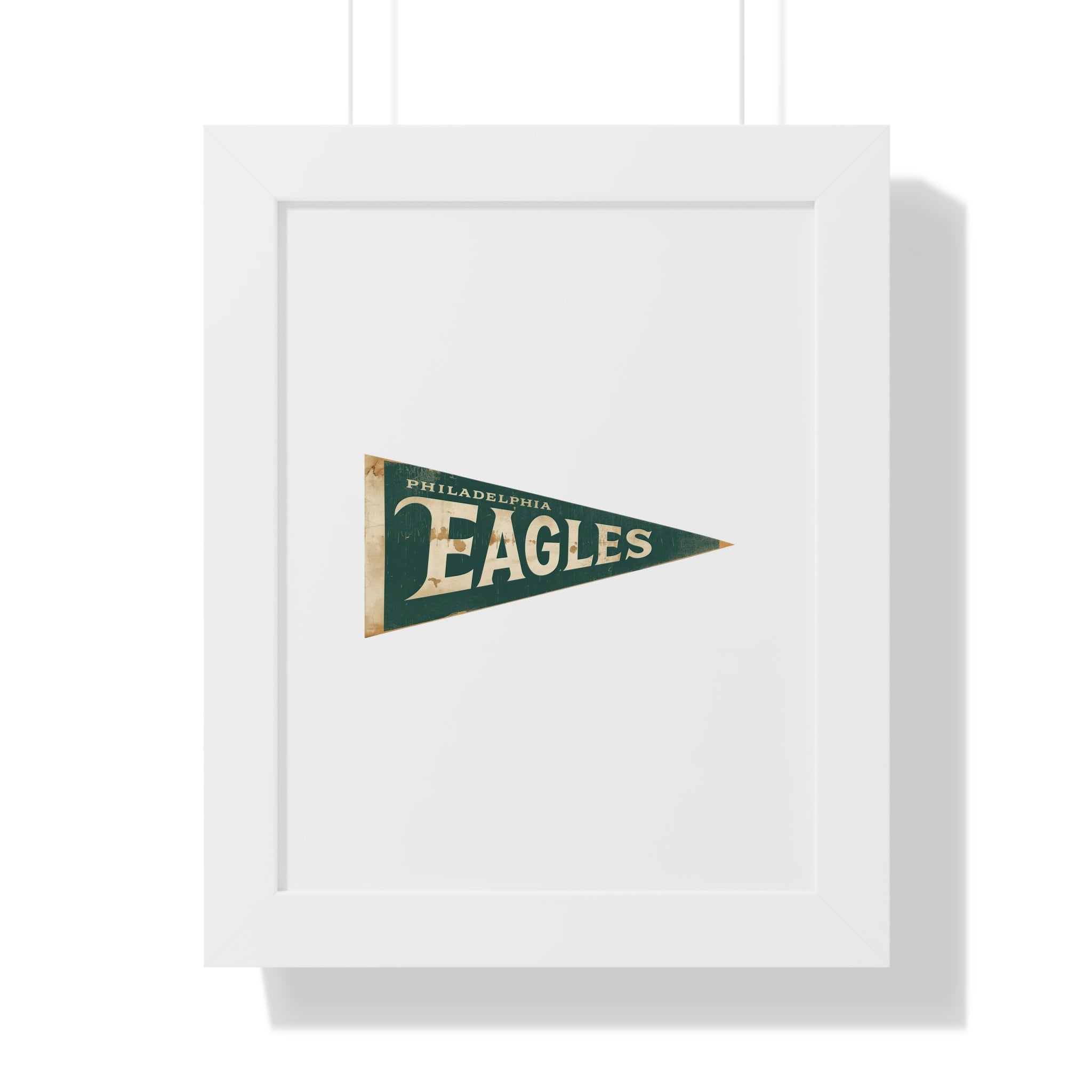 Philadelphia Birds Framed Poster — Vintage Philadelphia Eagles Pennant Wall Art