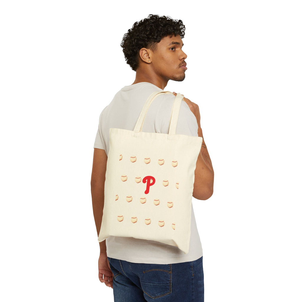 Philadelphia Phillies Pattern Canvas Tote Bag
