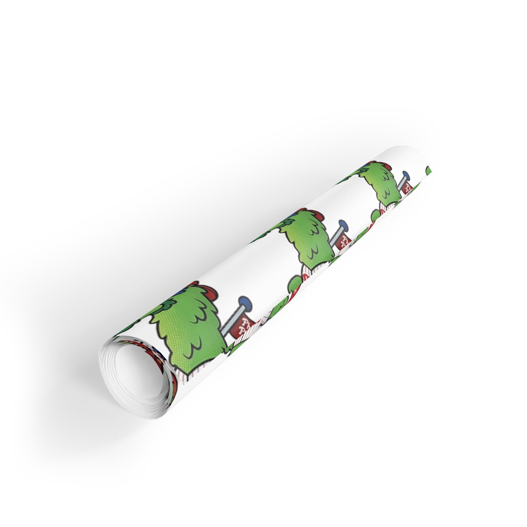 Phillies Phanatic Wrapping Paper Roll — Holiday Gift Wrap with 'Naughty' Grinch Pattern