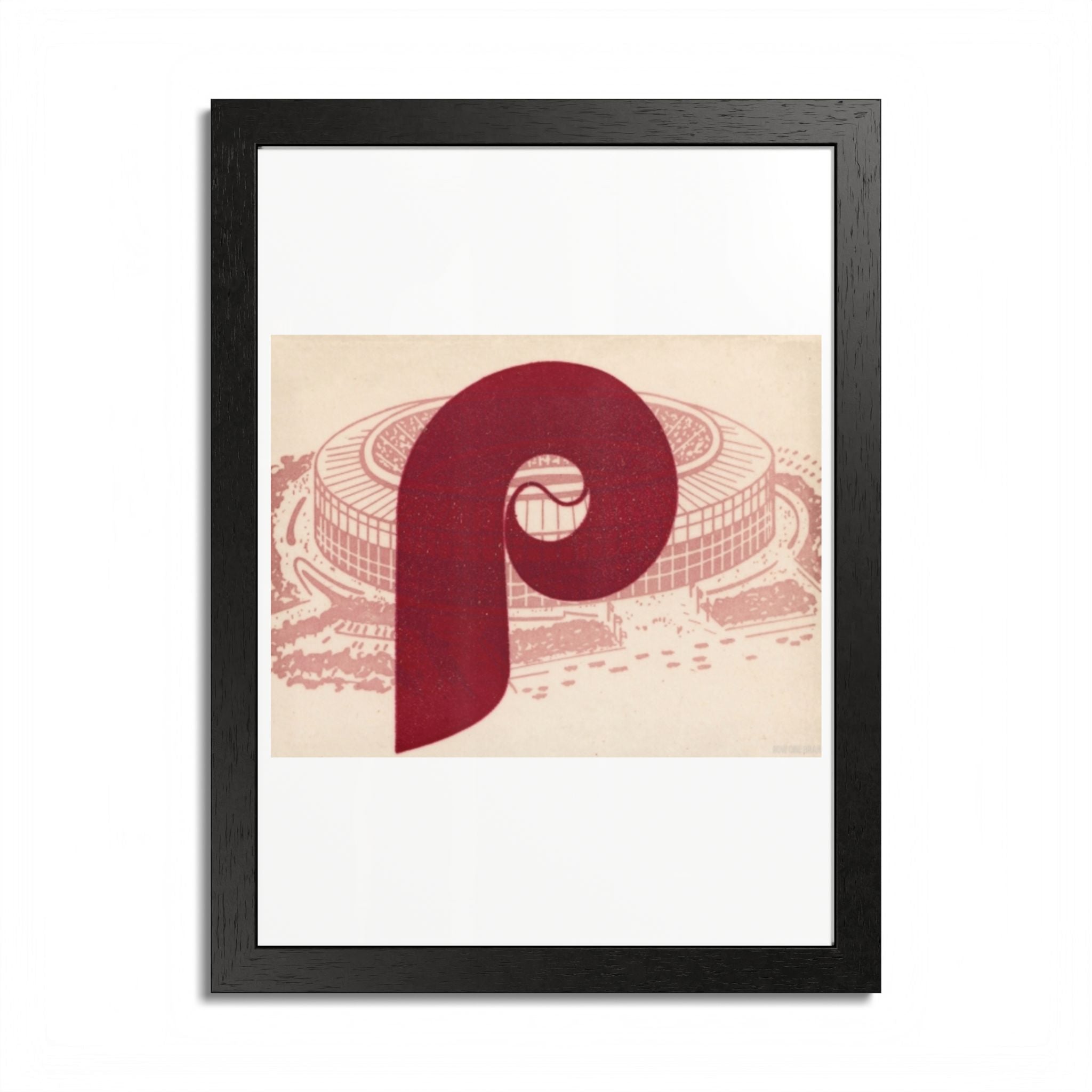 Retro Philadelphia Phillies Logo Framed Poster