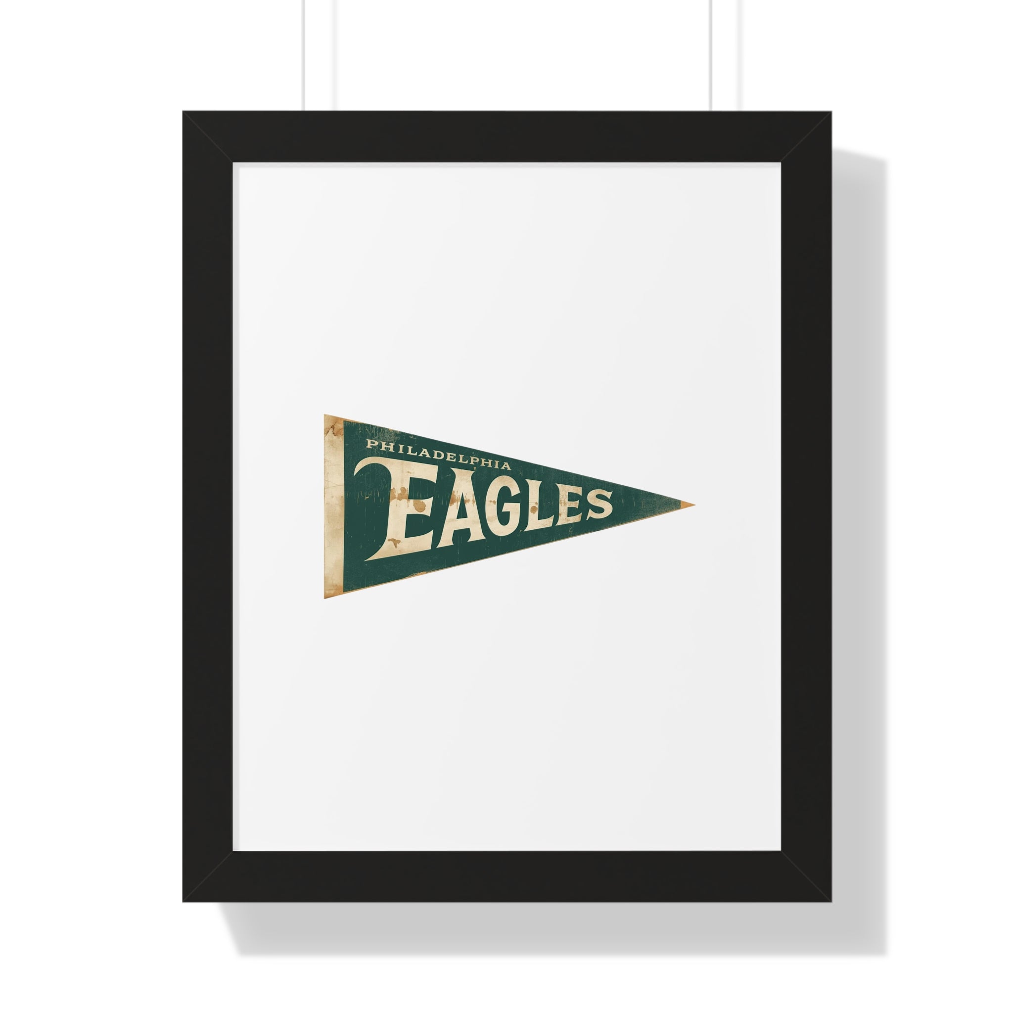 Philadelphia Birds Framed Poster — Vintage Philadelphia Eagles Pennant Wall Art