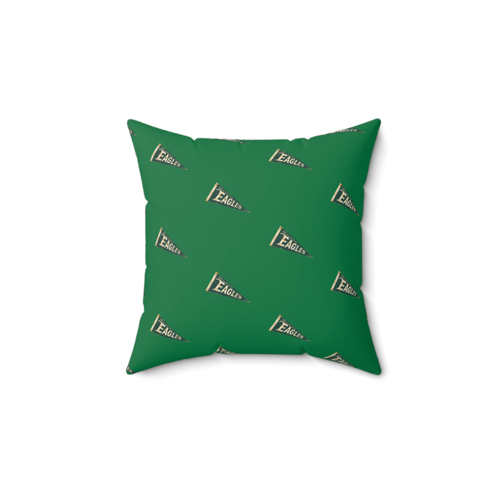 Eagles Pennant Pattern Throw Pillow — Team/Eagles Fan Decorative Accent