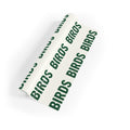 Birds Pattern Wrapping Paper Roll — Green "BIRDS" Typography Gift Wrap