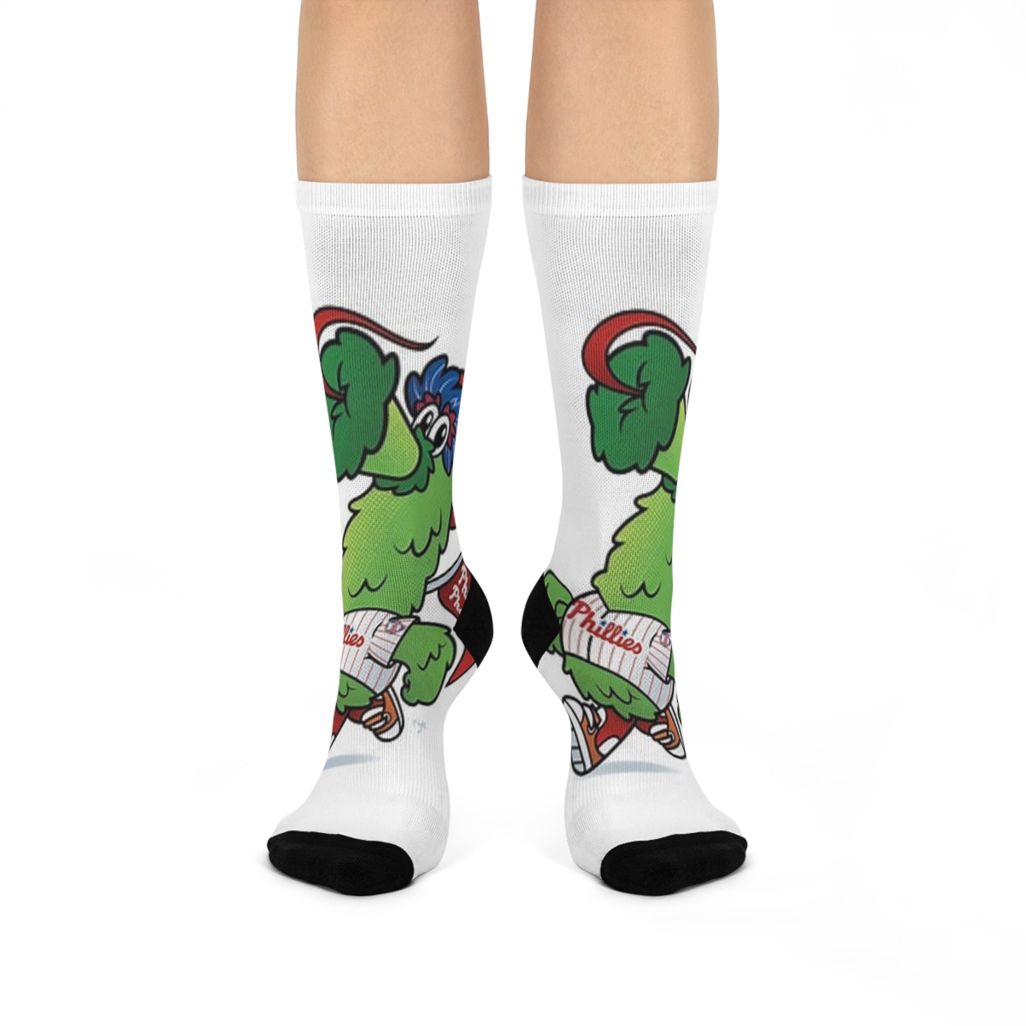 Baseball Mascot Crew Socks — Cushioned Sports Fan Socks