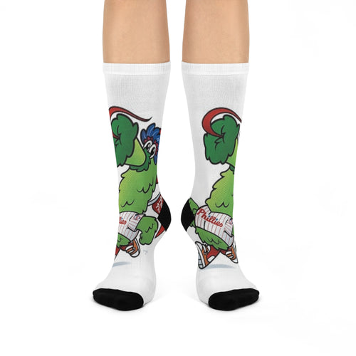 Baseball Mascot Crew Socks — Cushioned Sports Fan Socks