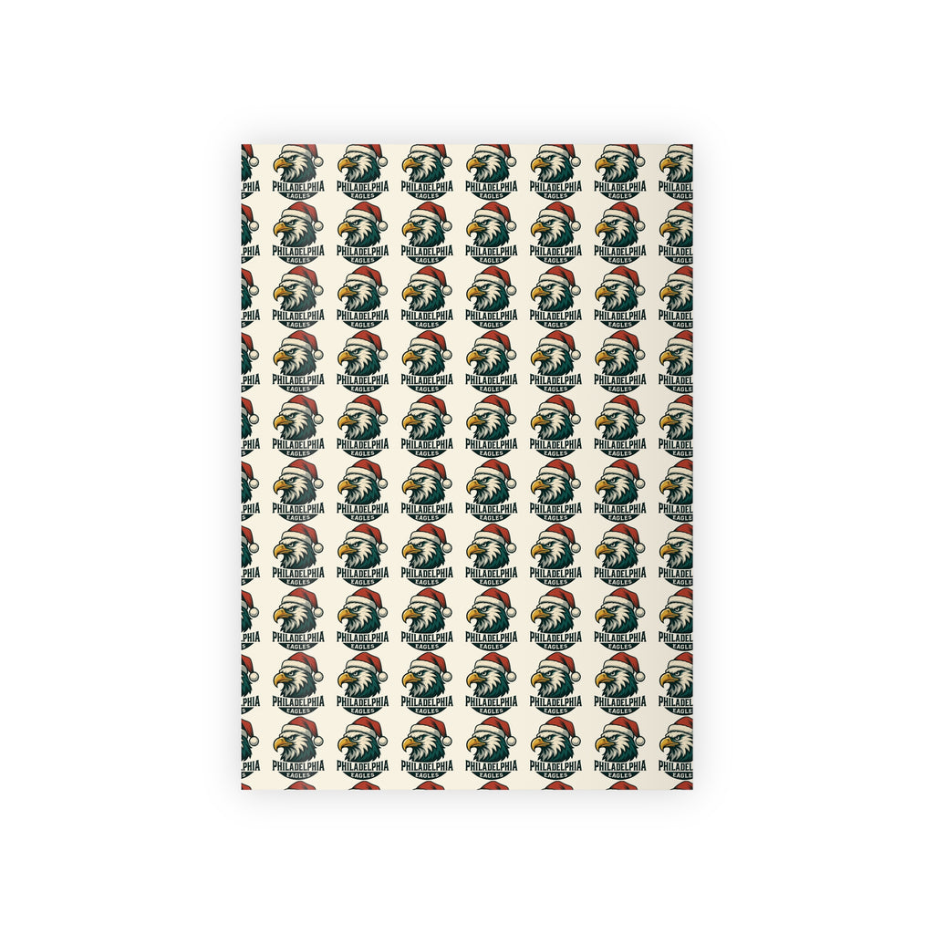 Vintage Eagle Santa  Gift Wrap Roll — Americana Christmas & Fourth of July Wrapping Paper