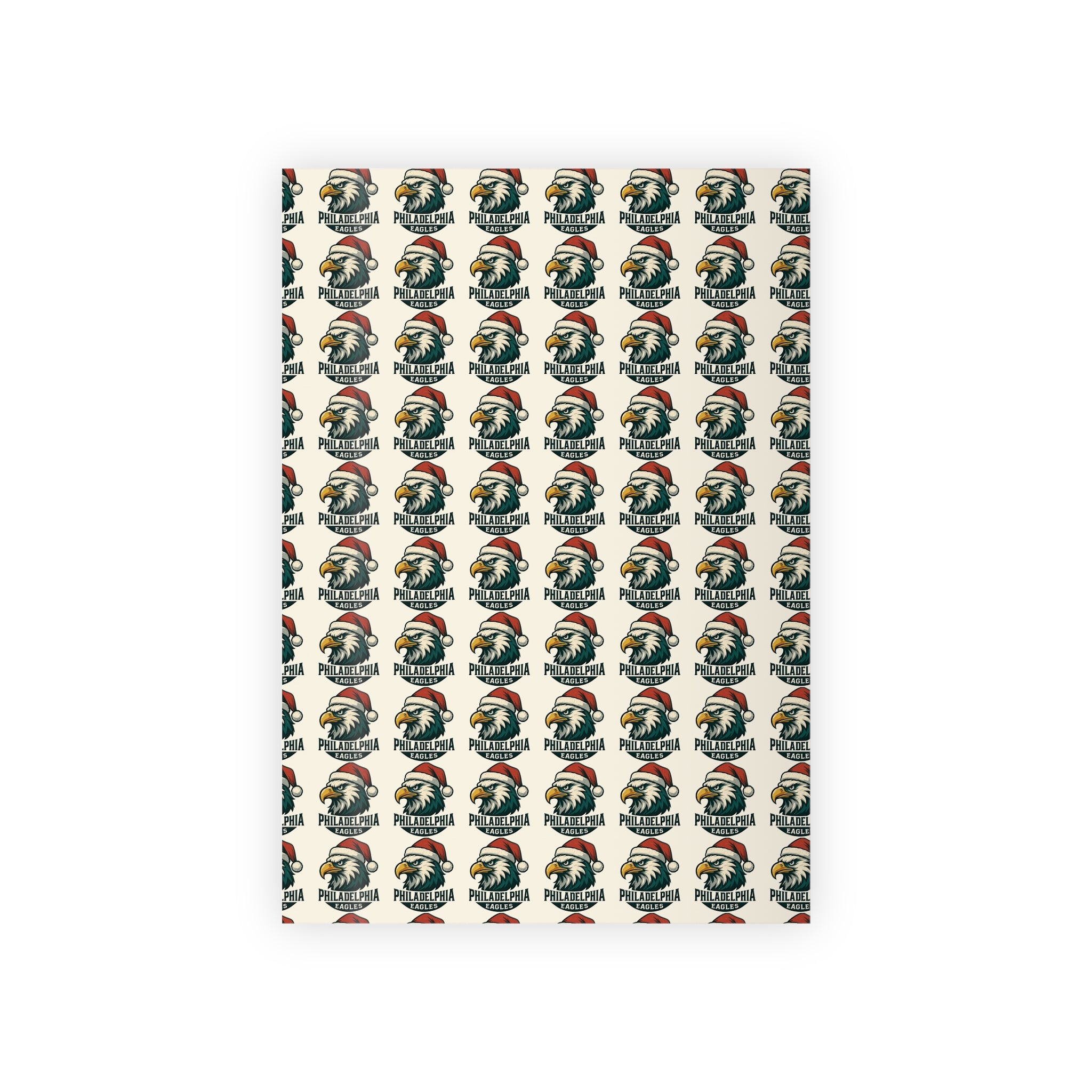 Vintage Eagle Santa  Gift Wrap Roll — Americana Christmas & Fourth of July Wrapping Paper
