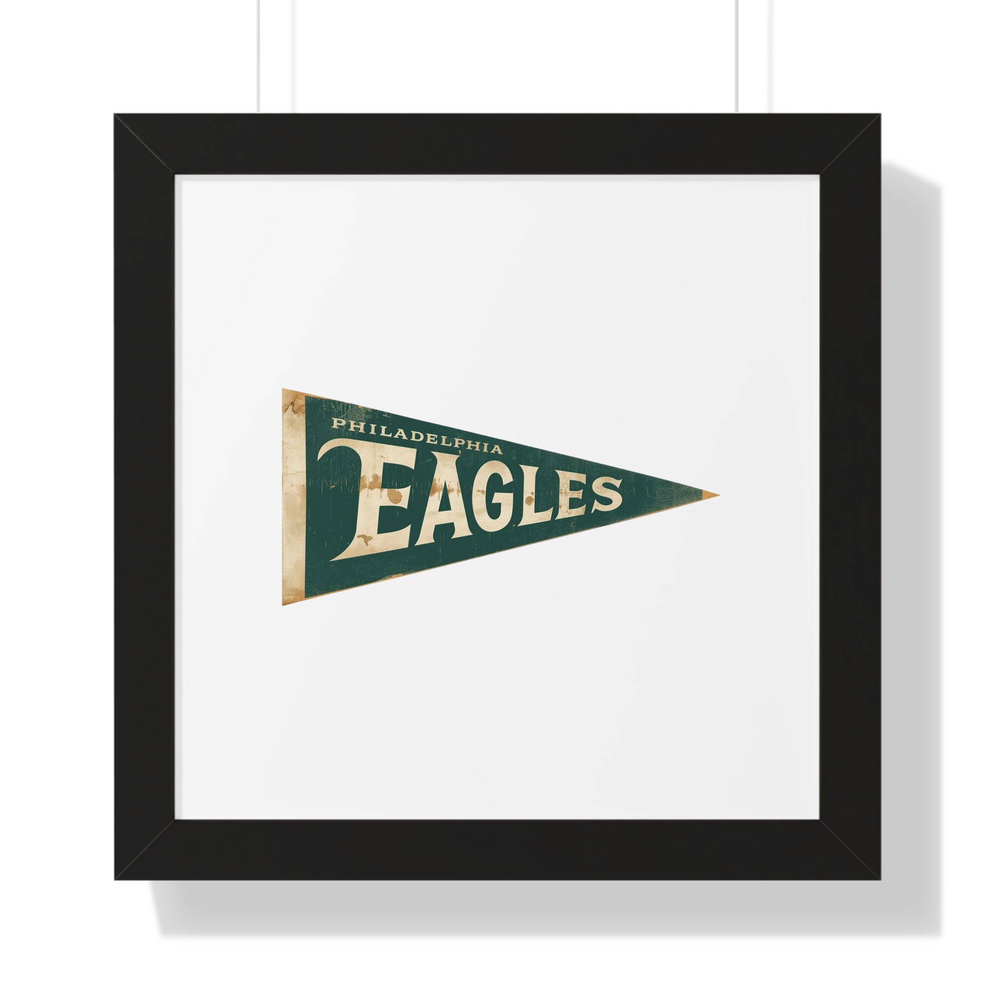 Philadelphia Birds Framed Poster — Vintage Philadelphia Eagles Pennant Wall Art