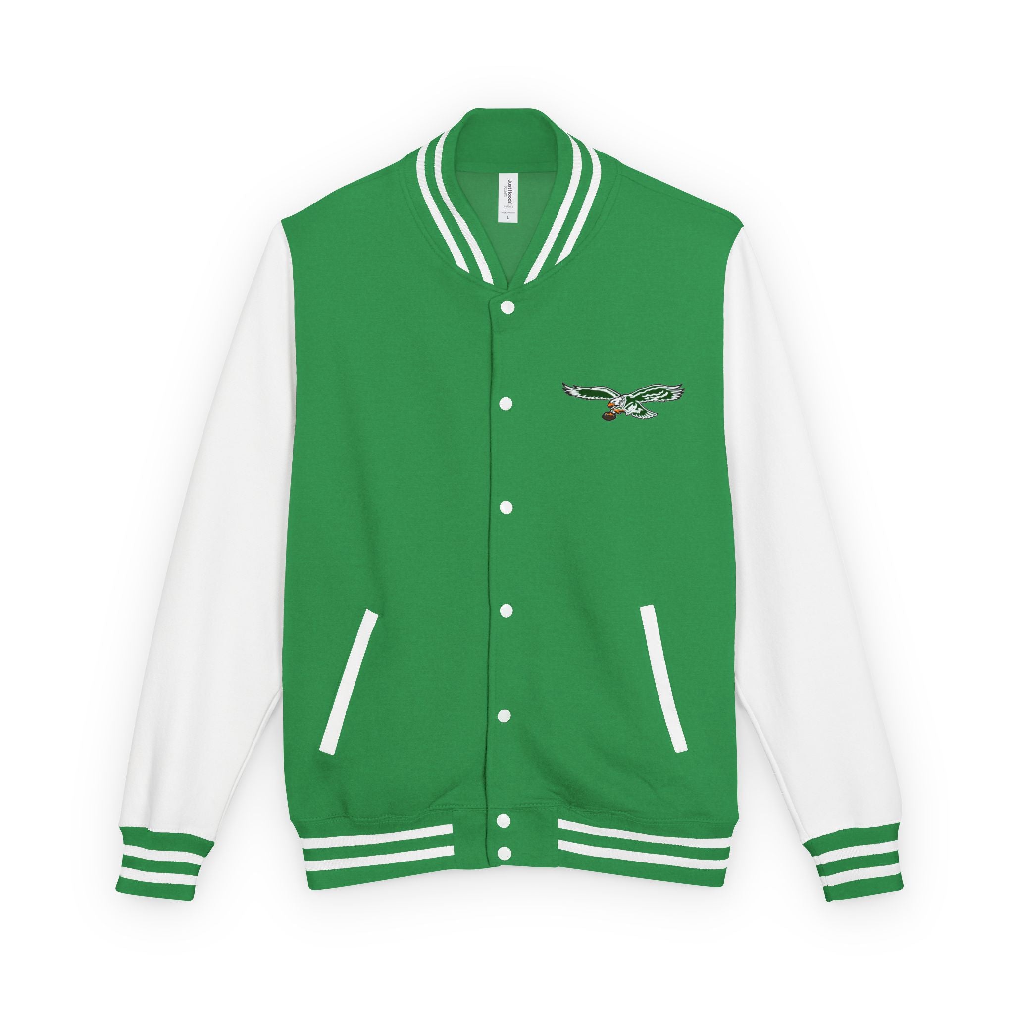 Birds Letterman Jacket — Football Mascot Helmet Carrying Player Embroidered Bomber