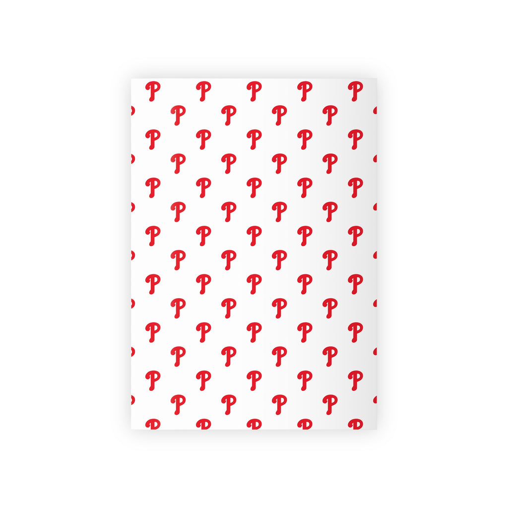 Phils Wrapping Paper Roll — Red Script “P” Pattern Gift Wrap