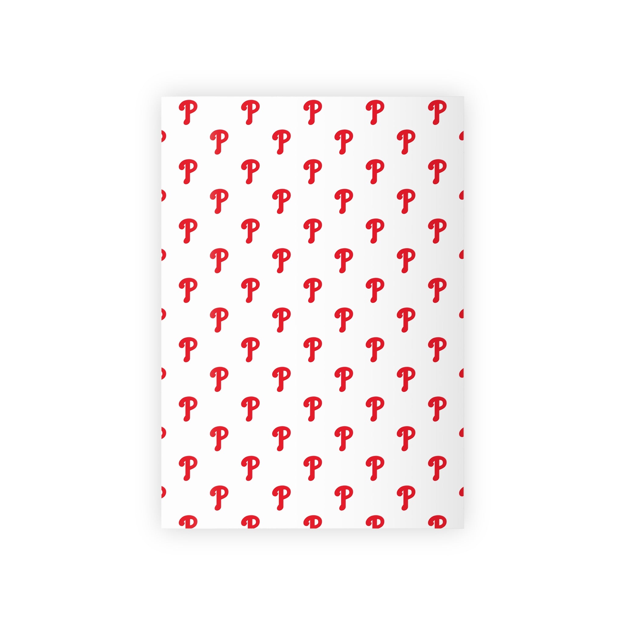 Phils Wrapping Paper Roll — Red Script “P” Pattern Gift Wrap
