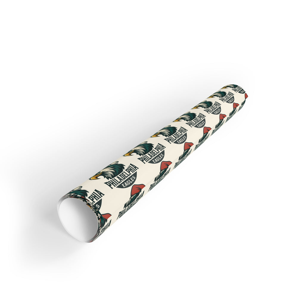 Vintage Eagle Santa  Gift Wrap Roll — Americana Christmas & Fourth of July Wrapping Paper