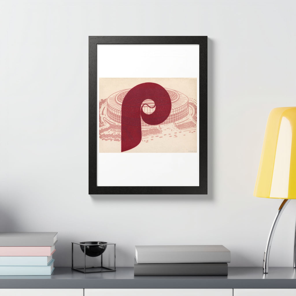 Retro Philadelphia Phillies Logo Framed Poster