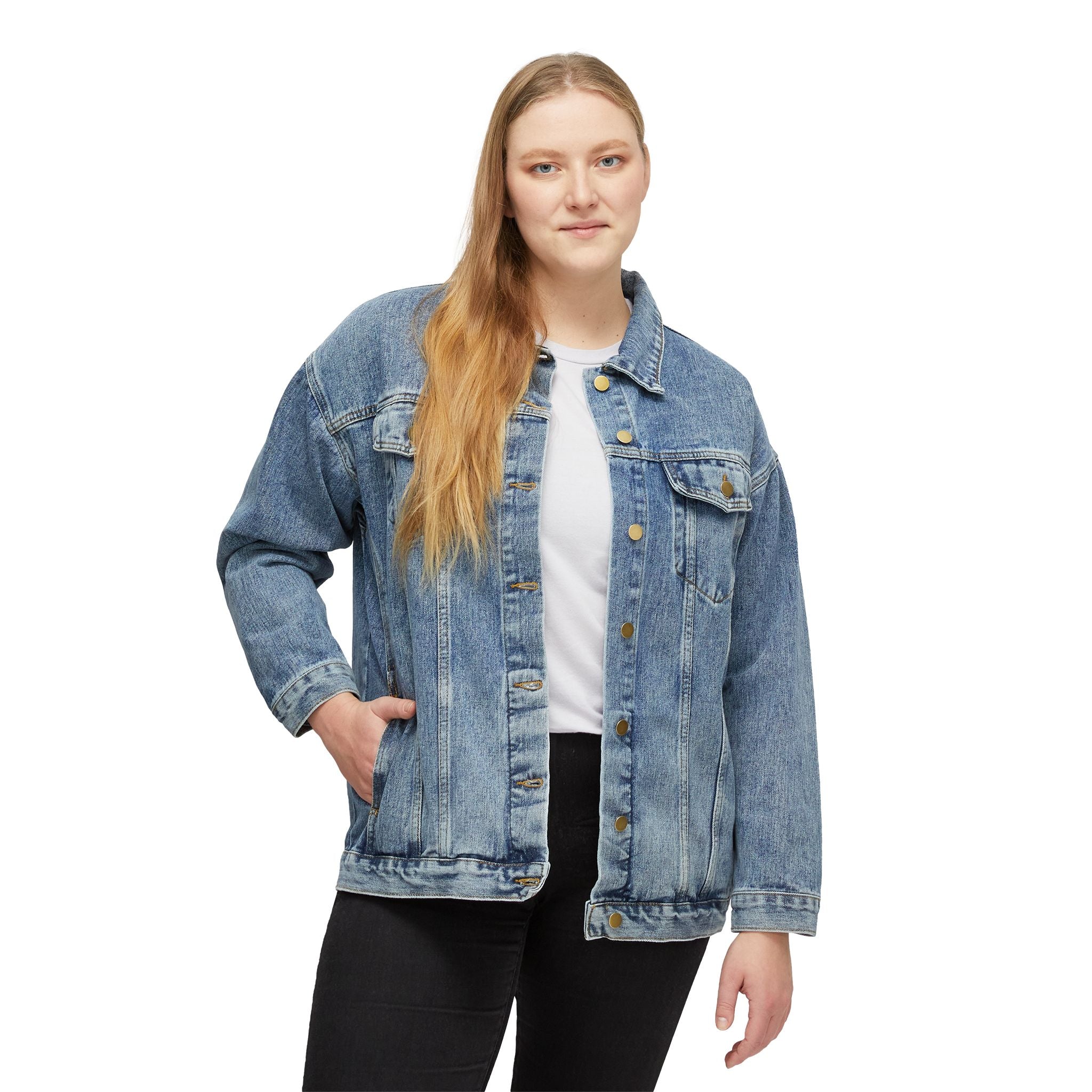 Women's Denim Jacket with Penn State Nittany Lion Logo — Casual Vintage College Jacket
