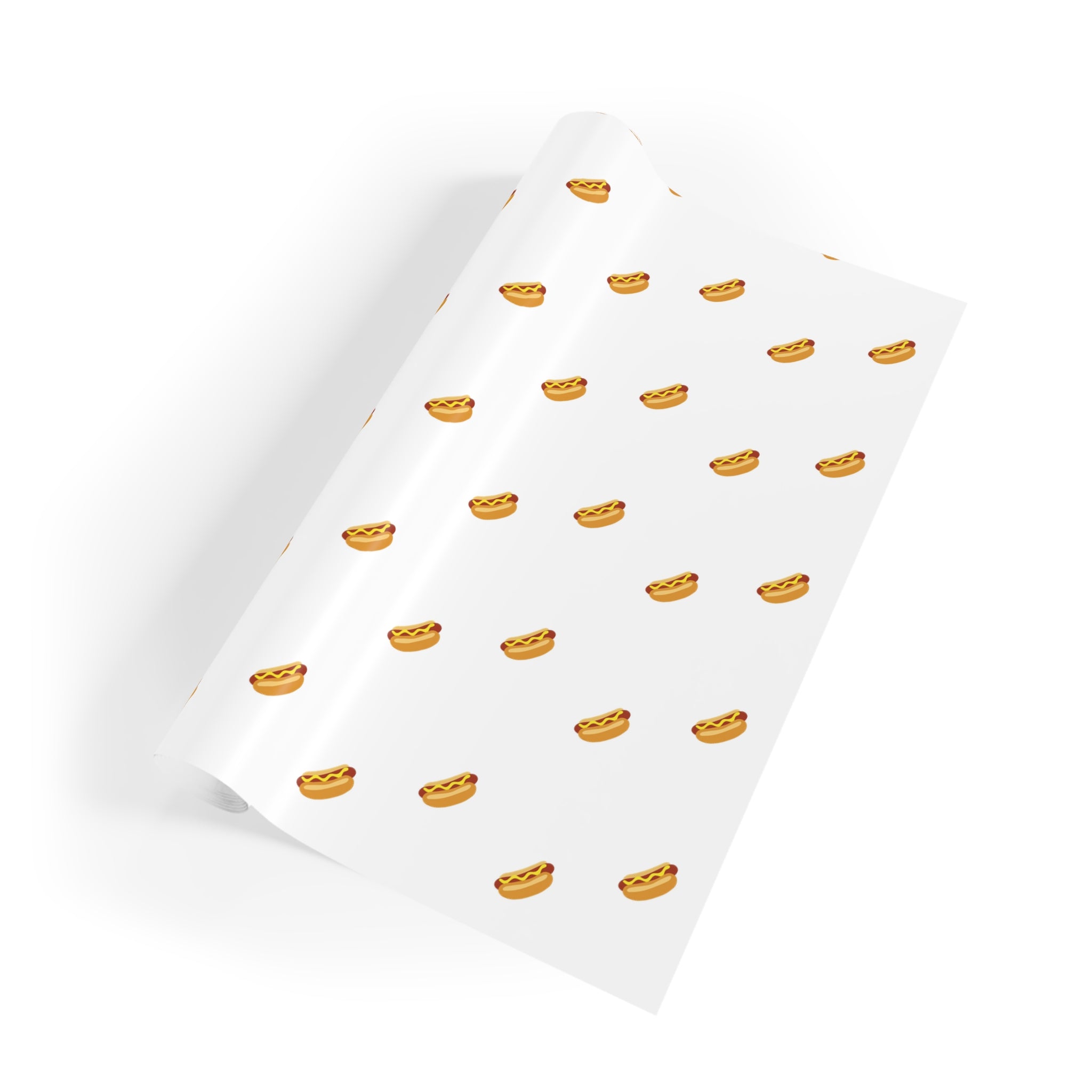 HOT DOG Wrapping Paper Roll — Minimal White Pattern with hotdog Fun  Gift Wrap