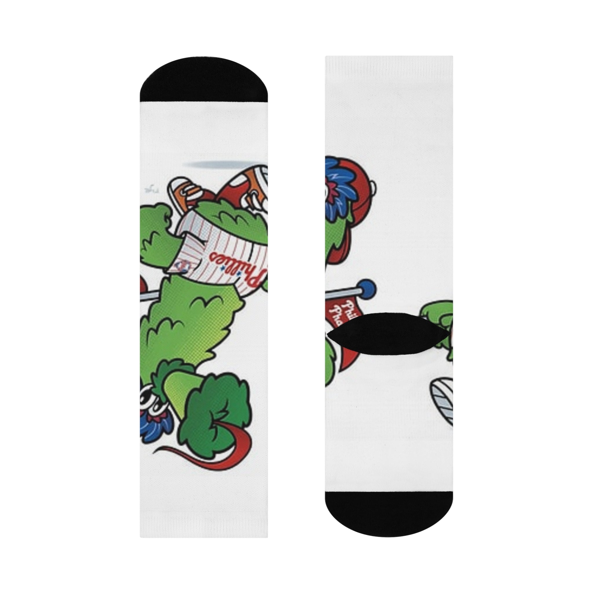 Baseball Mascot Crew Socks — Cushioned Sports Fan Socks